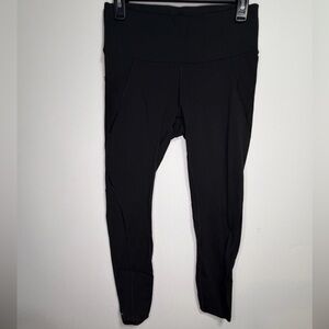 Athleta 7/8 Length Reflective Running Leggings Black Size Small